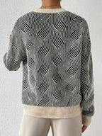 R&B | Entspannter Pullover mit abstraktem Muster