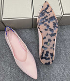 Damen spitz zulaufende Ballerinas aus elastischem Gewe