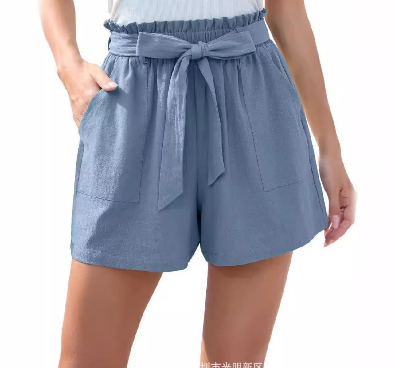 R&B | Shorts mit Rüschenrand und Schleife
