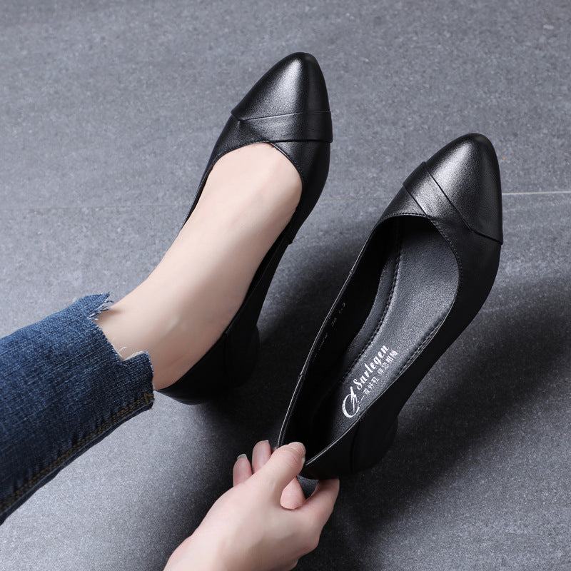 Damen elegante Ballerinas mit komfortabler Absatzhöhe und modischem Knickdesign R&B
