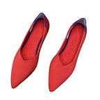 Damen spitz zulaufende Ballerinas mit atmungsaktivem Obermaterial