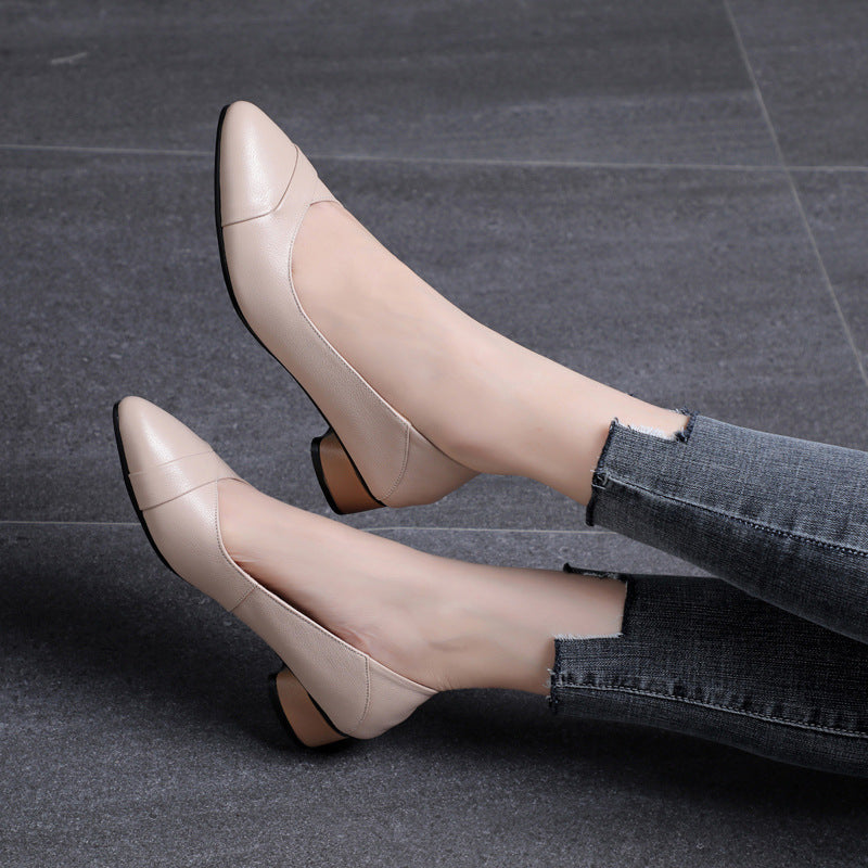 Damen elegante Ballerinas mit komfortabler Absatzhöhe und modischem Knickdesign R&B