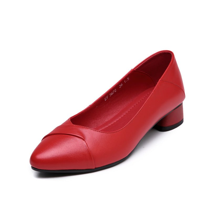 Damen elegante Ballerinas mit komfortabler Absatzhöhe und modischem Knickdesign R&B