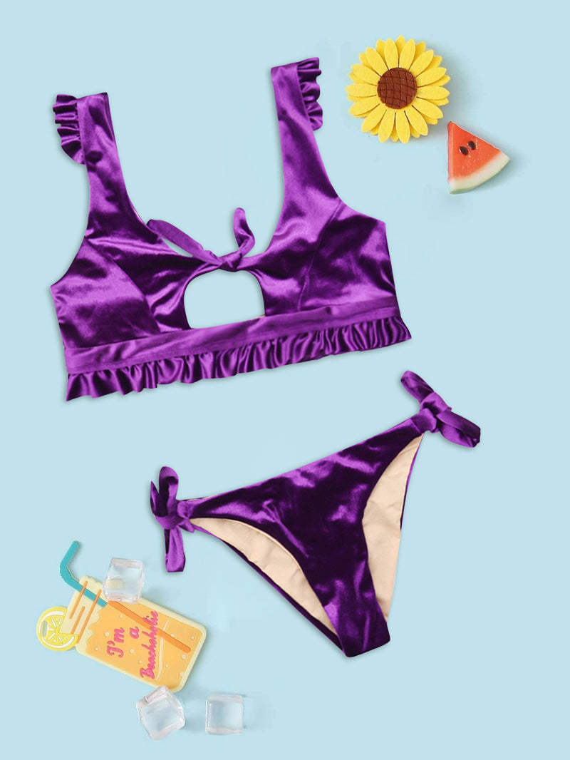 Damen Bikini-Set mit dezentem Cut-Out und Rüschendetails R&B