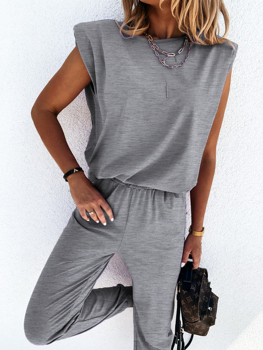 Damen lässiger Jumpsuit mit weichem, elastischem Material und modischem Cut R&B
