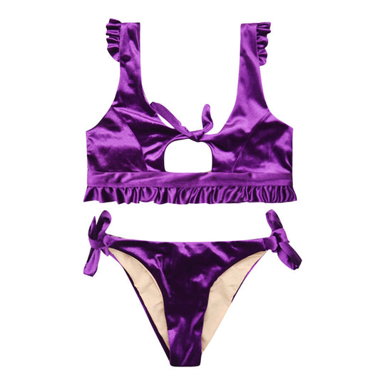 Damen Bikini-Set mit dezentem Cut-Out und Rüschendetails R&B