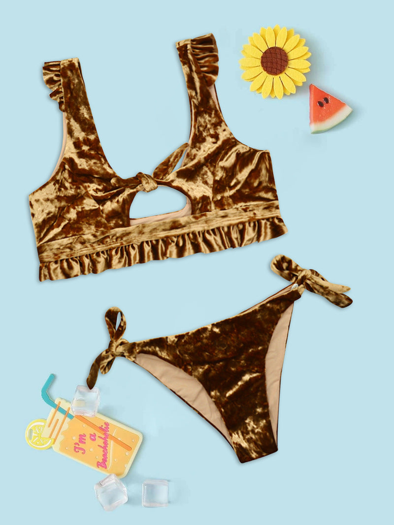 Damen Bikini-Set mit dezentem Cut-Out und Rüschendetails R&B