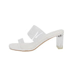 Damen transparente Blockabsatz-Sandalen R&B