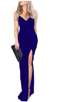 Damen Glamouröses Abendkleid mit seitlichem Schlitz und elegantem Ausschnitt R&B