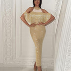 Damen Funkelndes Glamour Abendkleid R&B