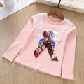 Mädchen Langarmshirt mit verspieltem Spitzenbesatz und modischem Schleifendetail R&B