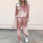Damen Sweatpants-Set mit Sternen-Print und elastischem Bund R&B
