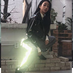 Damen Sportliches Jogginganzug mit reflektierenden Akzenten R&B
