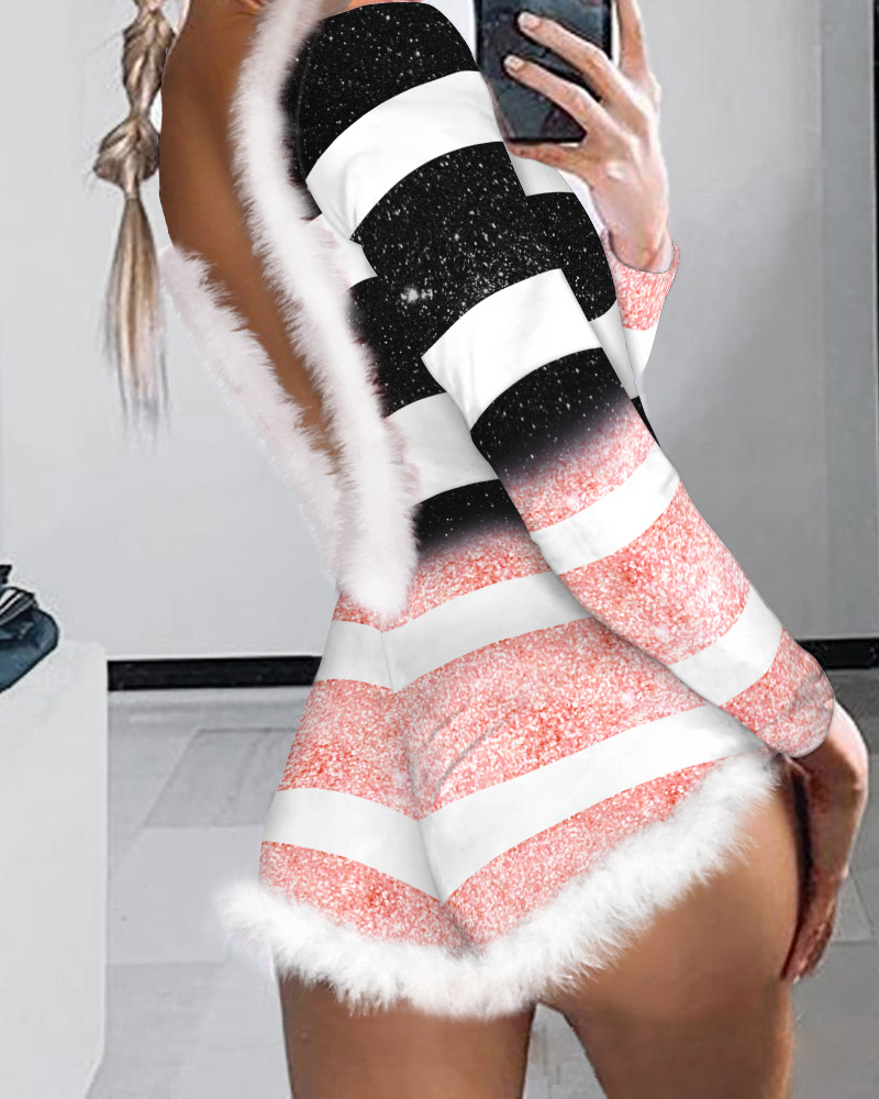 R&B | Weihnachts Floral Sexy Body Tight Jumpsuit Shorts