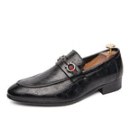 Herren Elegante Mokassins aus hochwertigem Leder mit modischem Schnallenverschluss R&B