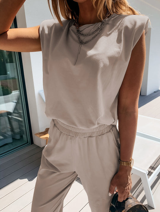 Damen lässiger Jumpsuit mit weichem, elastischem Material und modischem Cut R&B