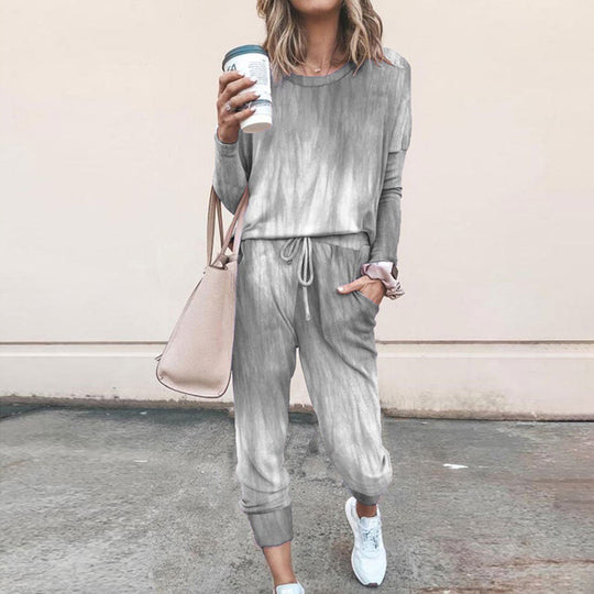 Damen Sweatpants-Set mit Sternen-Print und elastischem Bund R&B