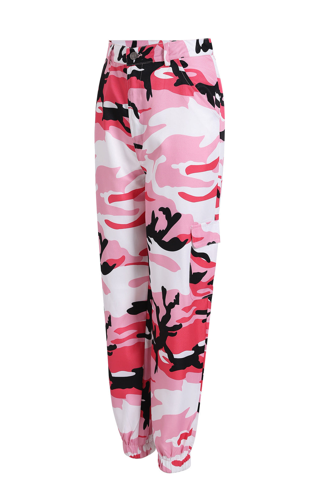 Damen Cargohose im modernen Camouflage-Design mit elastischem Bund und praktischen Taschen R&B