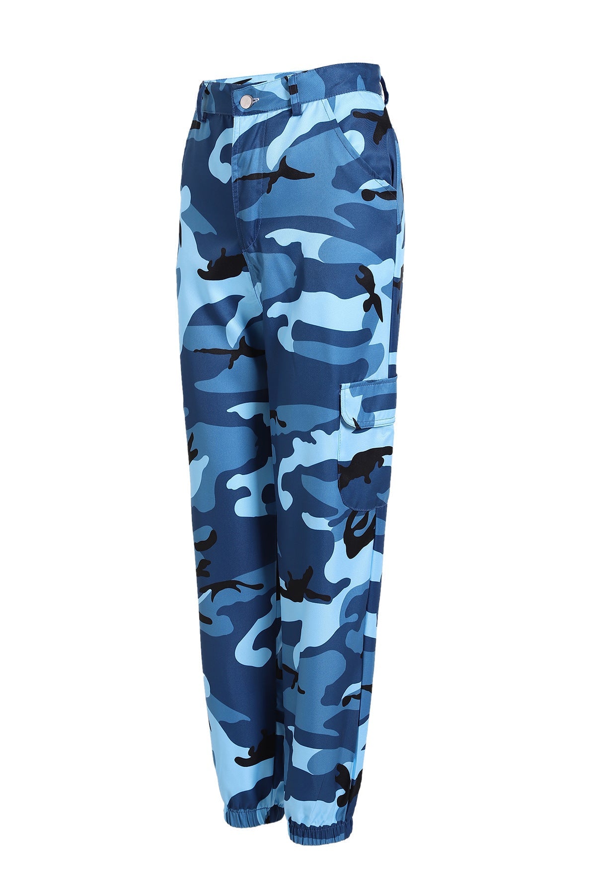 Damen Cargohose im modernen Camouflage-Design mit elastischem Bund und praktischen Taschen R&B