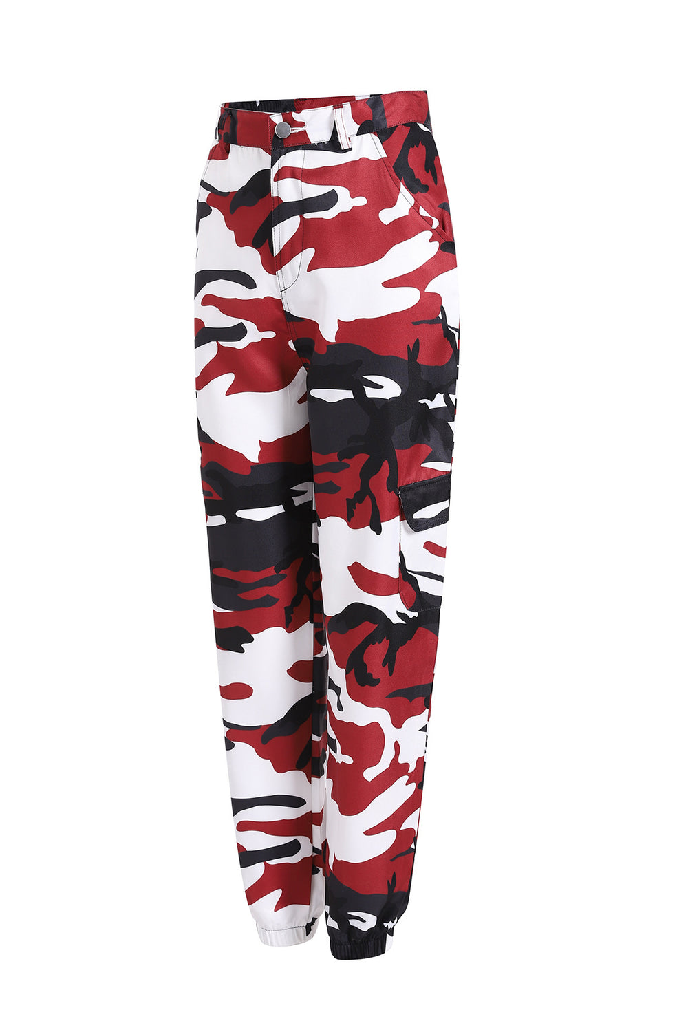 Damen Cargohose im modernen Camouflage-Design mit elastischem Bund und praktischen Taschen R&B