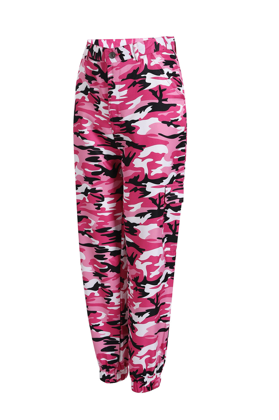 Damen Cargohose im modernen Camouflage-Design mit elastischem Bund und praktischen Taschen R&B