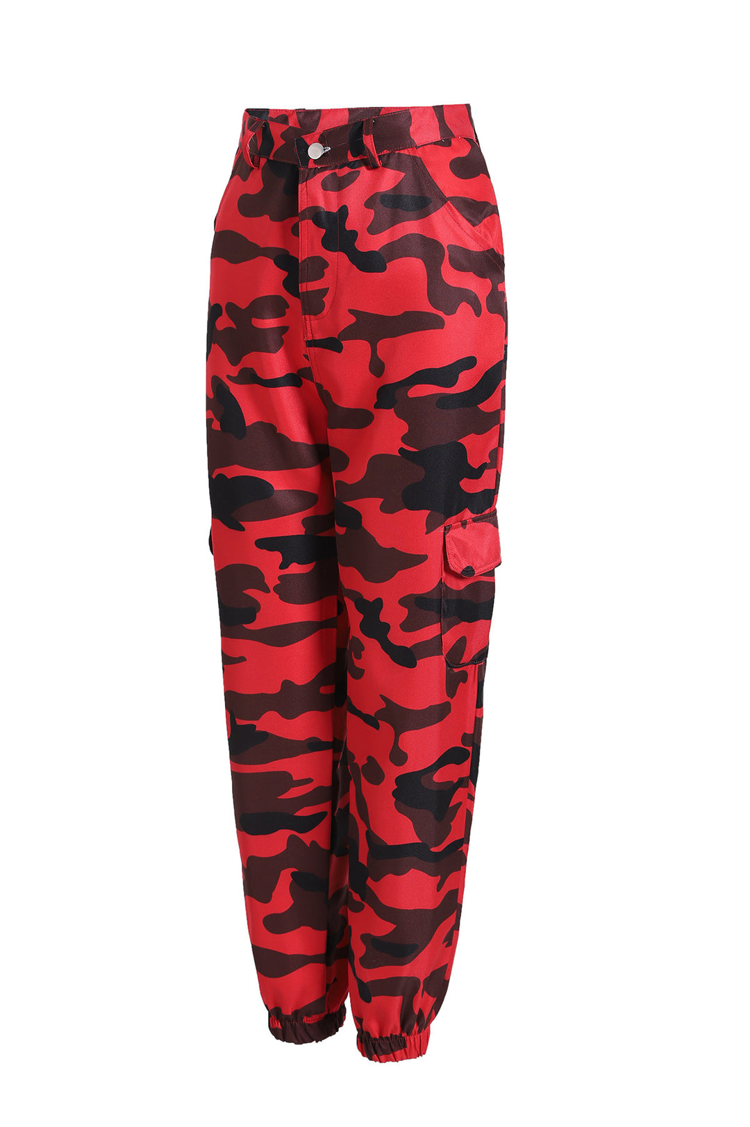 Damen Cargohose im modernen Camouflage-Design mit elastischem Bund und praktischen Taschen R&B