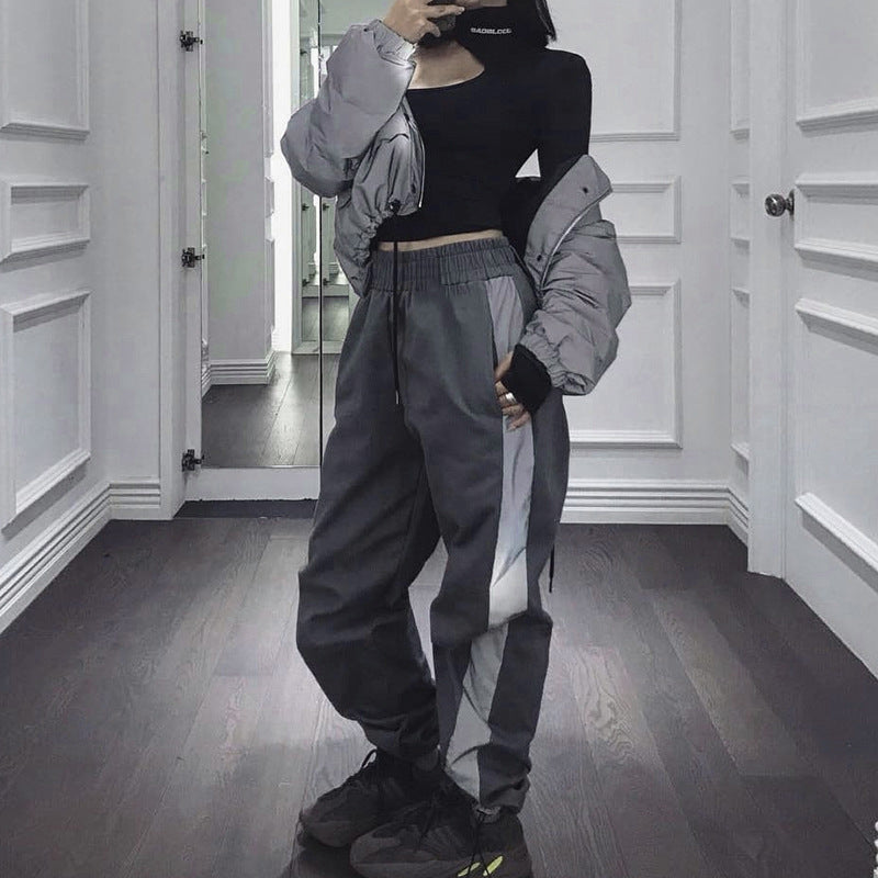 Damen Sportliches Jogginganzug mit reflektierenden Akzenten R&B