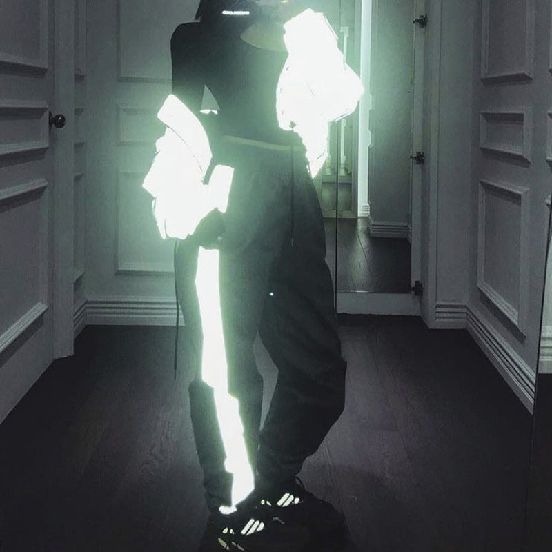 Damen Sportliches Jogginganzug mit reflektierenden Akzenten R&B