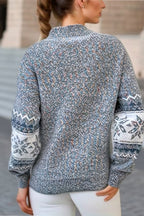R&B | Schicker Weihnachts-Turtleneck mit Schneeflockenpullover