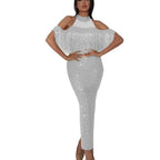 Damen Funkelndes Glamour Abendkleid R&B