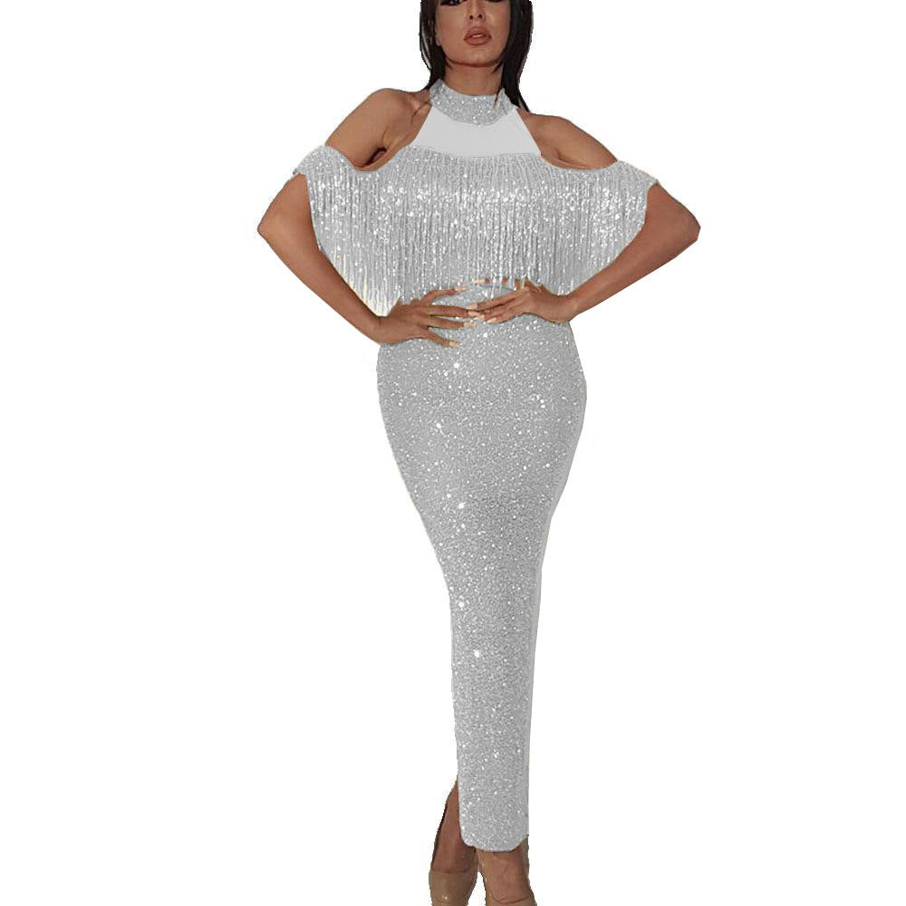 Damen Funkelndes Glamour Abendkleid R&B