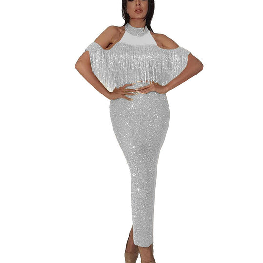 Damen Funkelndes Glamour Abendkleid R&B