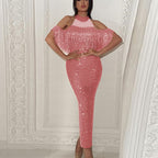 Damen Funkelndes Glamour Abendkleid R&B