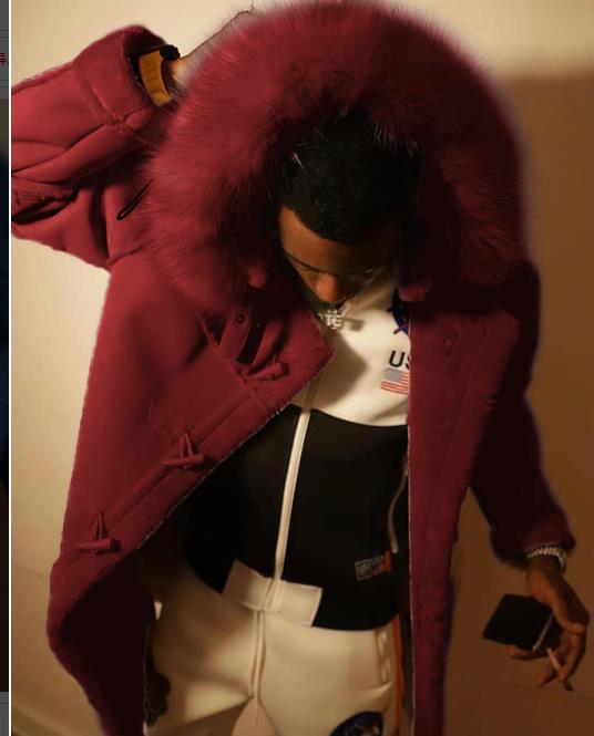 Herren eleganter Parka mit luxuriösem Kunstfellkragen R&B