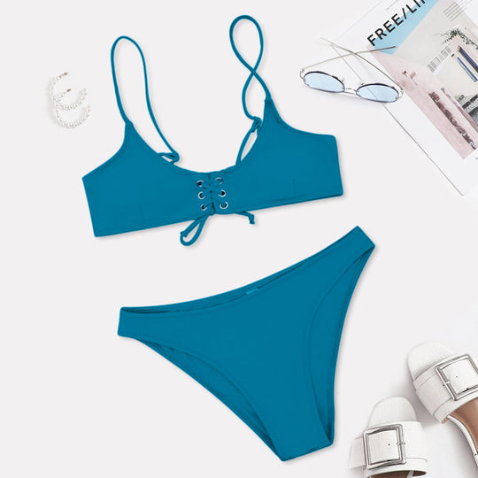 Damen Bikini mit raffiniertem Schnür-Design R&B