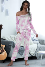 Damen lässiges Lounge-Set mit modischem Tie-Dye-Design R&B