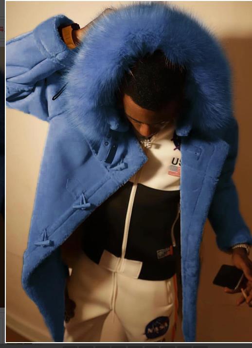 Herren eleganter Parka mit luxuriösem Kunstfellkragen R&B