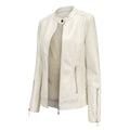 Damen modische Faux jacke mit minimalistischen Akzenten