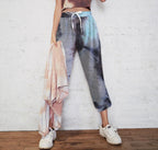 Damen Freizeithose mit lässigem Schnitt und modernen Batikmustern R&B