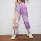 Damen Freizeithose mit lässigem Schnitt und modernen Batikmustern R&B