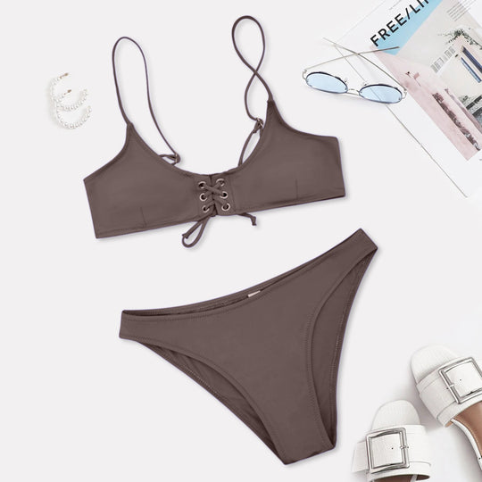 Damen Bikini mit raffiniertem Schnür-Design R&B