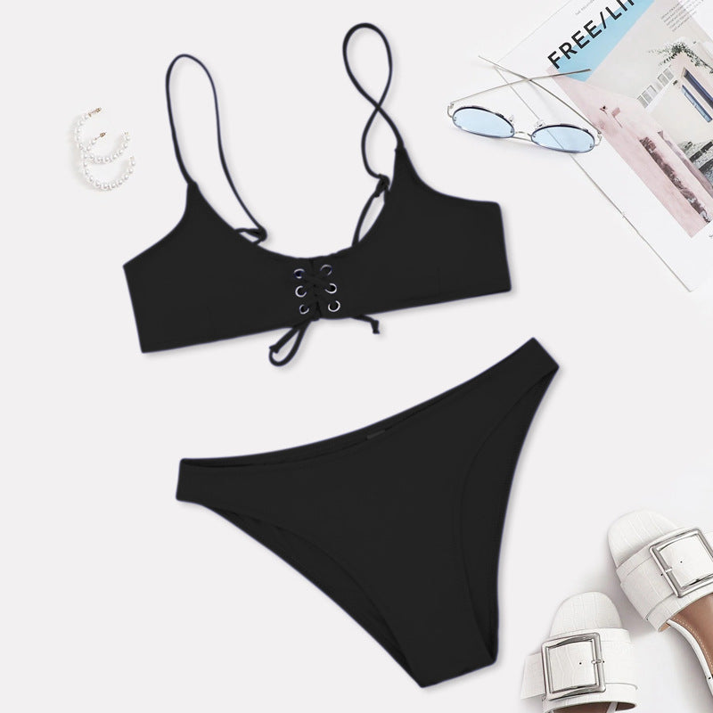 Damen Bikini mit raffiniertem Schnür-Design R&B