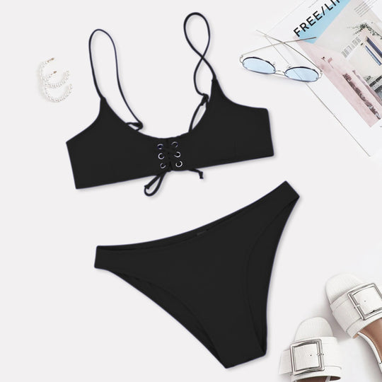Damen Bikini mit raffiniertem Schnür-Design R&B