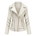 Damen modische Kunstlederjacke mit strukturiertem Design