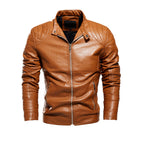 Herren Bikerjacke aus kunstvoll verarbeitetem mit markanten Steppdetails und praktischen Taschen R&B