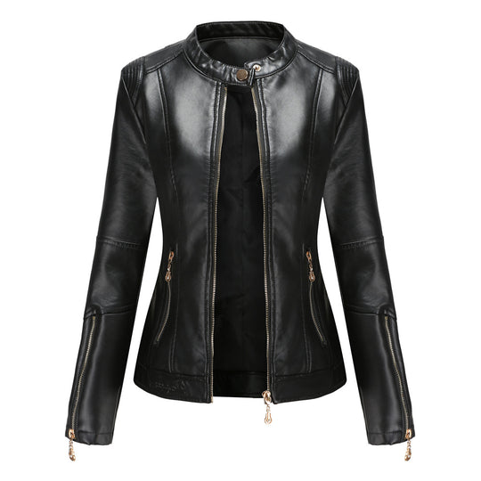 Damen modische Faux jacke mit minimalistischen Akzenten R&B