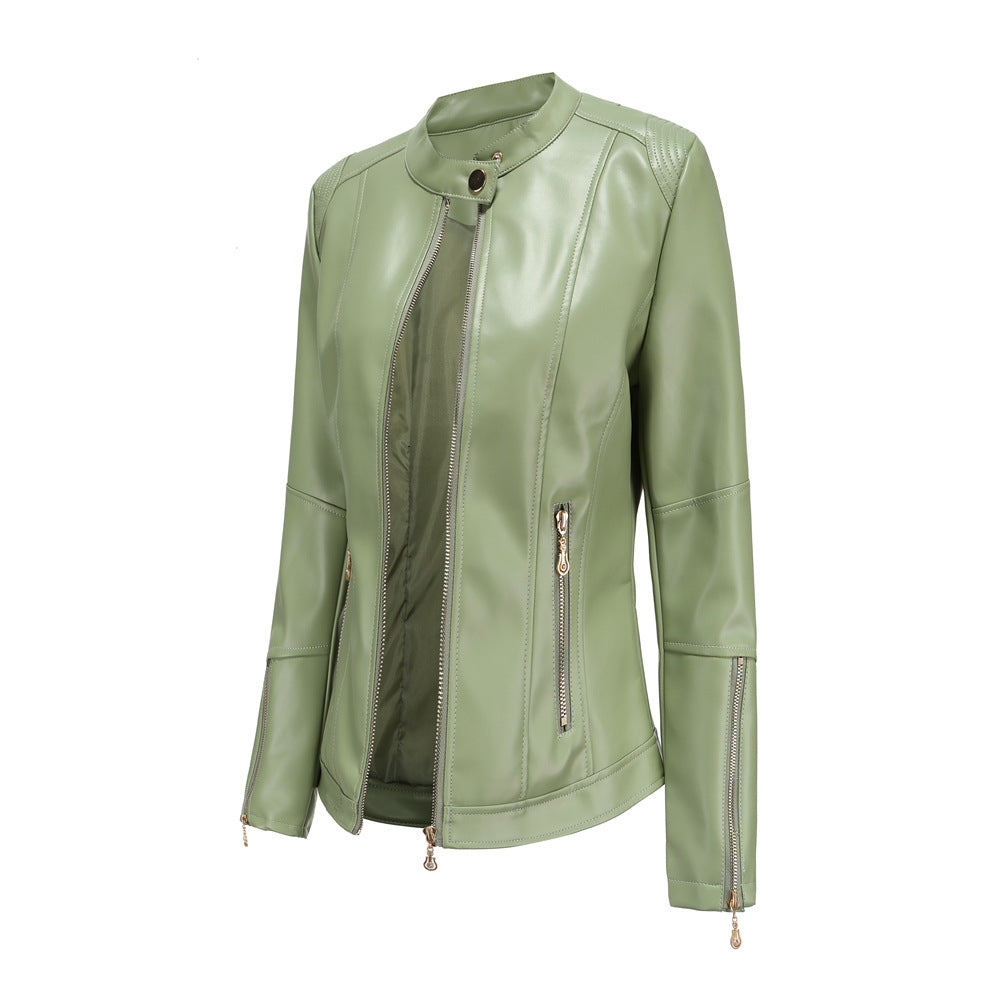 Damen modische Faux jacke mit minimalistischen Akzenten R&B