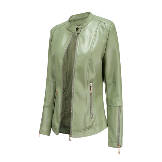 Damen modische Faux jacke mit minimalistischen Akzenten R&B
