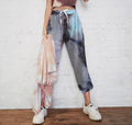 Damen lässige Tie-Dye Jogginghose mit elastischem Bund und seitlichen Taschen R&B