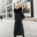 R&B | Lange gesteppte Jacke mit Kapuze Isolde